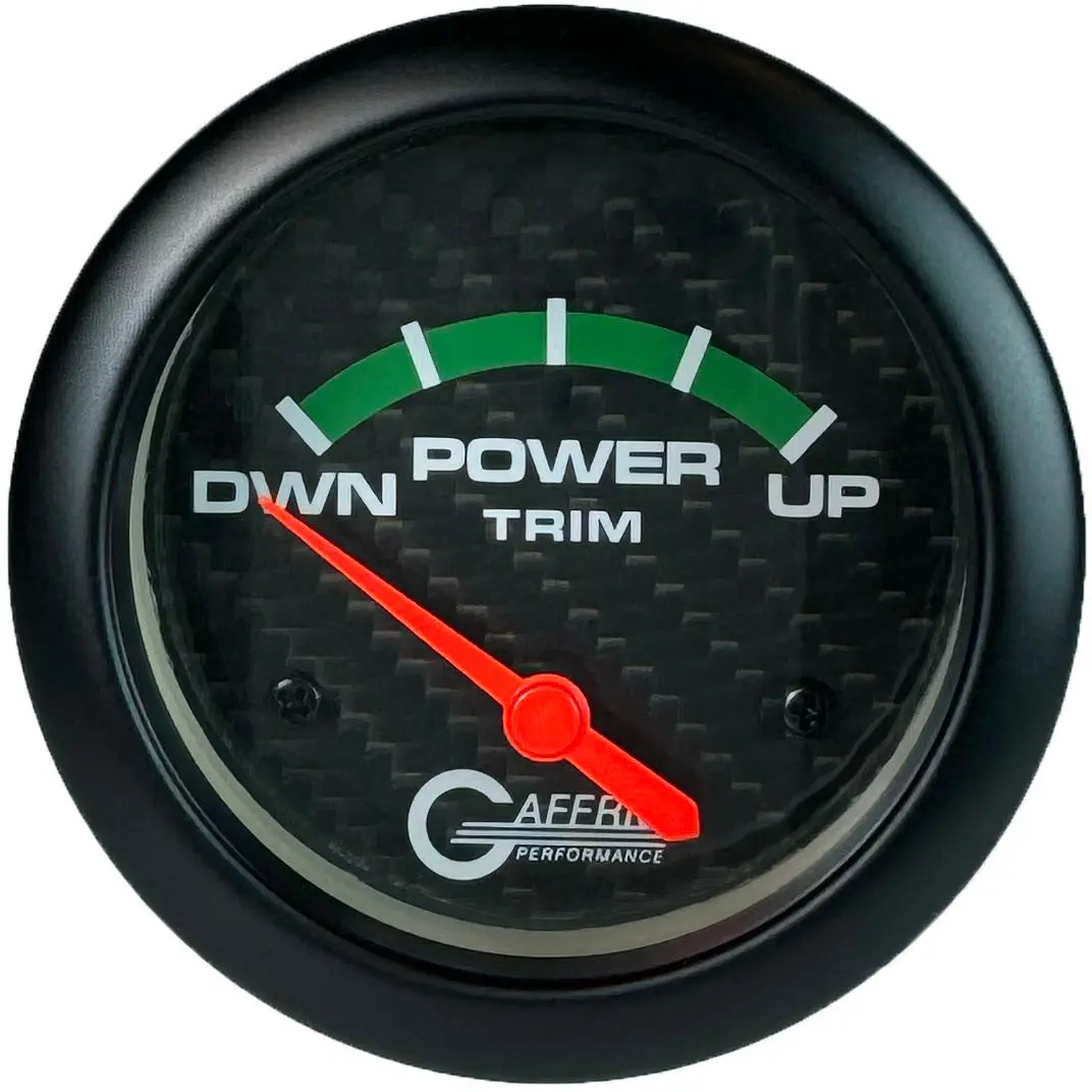 Gaffrig Part #12004 2 5/8 Inch Electric Trim Meter Marine Boat Gauge Mercury Carbon Fiber 1