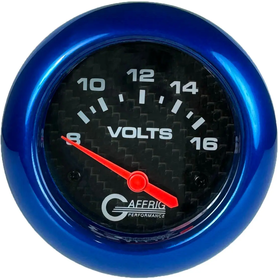 Gaffrig Part #12005 2 5/8 Inch Electric Voltmeter Marine Boat Gauge 8-16V Carbon Fiber 2