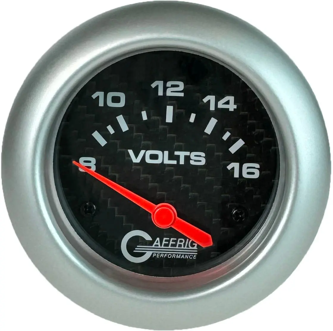 Gaffrig Part #12005 2 5/8 Inch Electric Voltmeter Marine Boat Gauge 8-16V Carbon Fiber 11