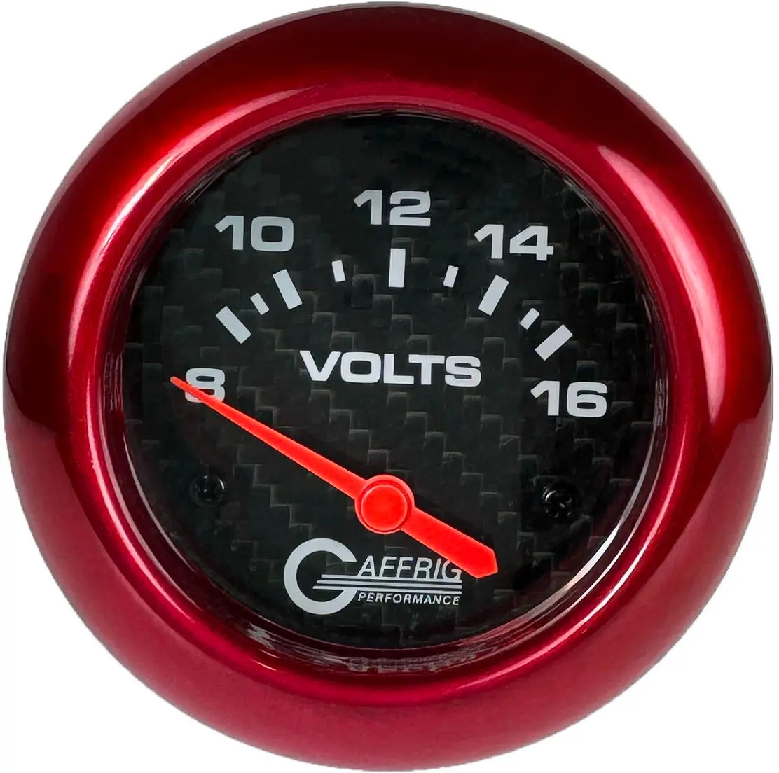 Gaffrig Part #12005 2 5/8 Inch Electric Voltmeter Marine Boat Gauge 8-16V Carbon Fiber 3