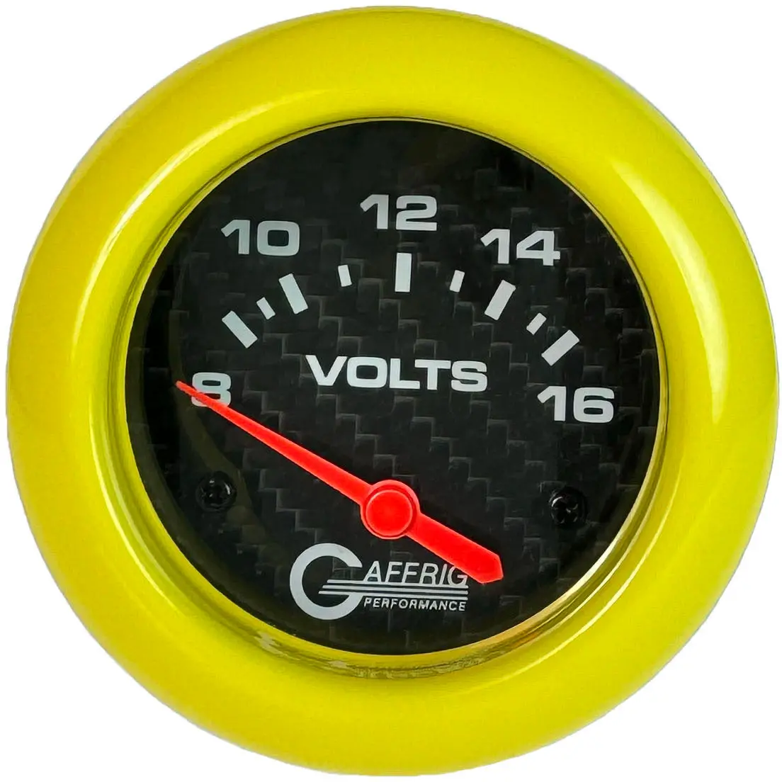 Gaffrig Part #12005 2 5/8 Inch Electric Voltmeter Marine Boat Gauge 8-16V Carbon Fiber 7