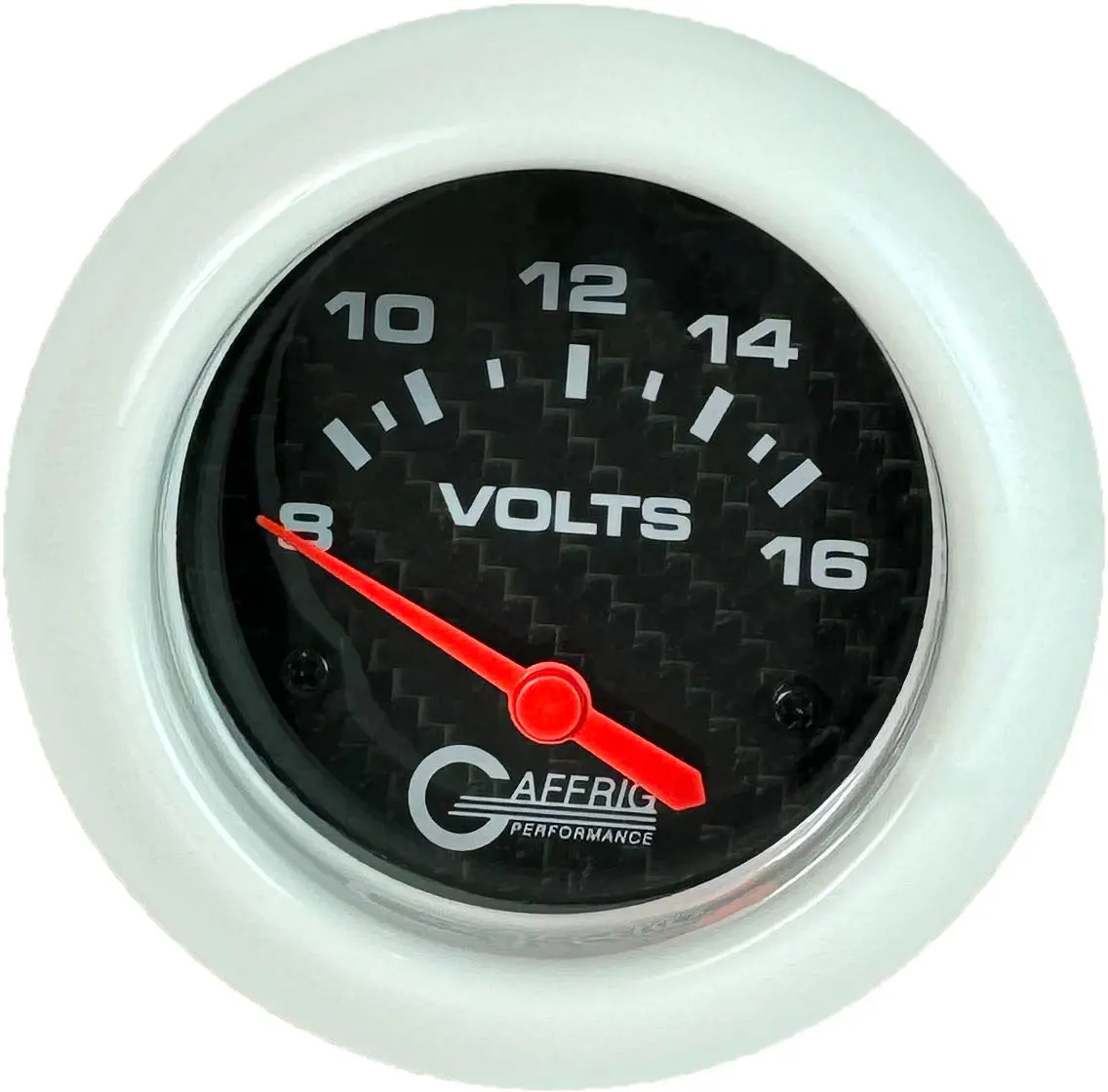 Gaffrig Part #12005 2 5/8 Inch Electric Voltmeter Marine Boat Gauge 8-16V Carbon Fiber 8