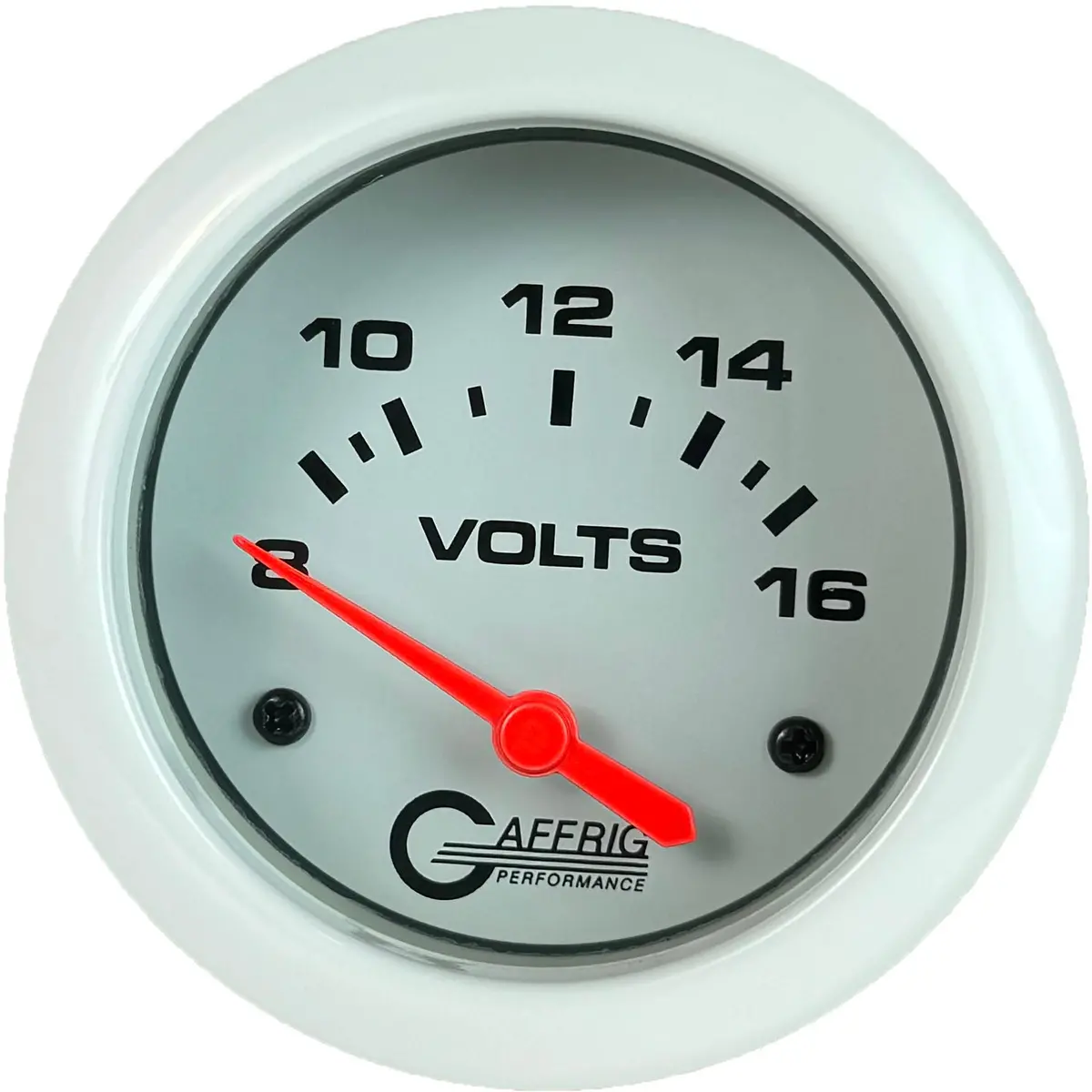Gaffrig Part #13005 2 5/8 Inch Electric Voltmeter Marine Boat Gauge 8-16V White 1