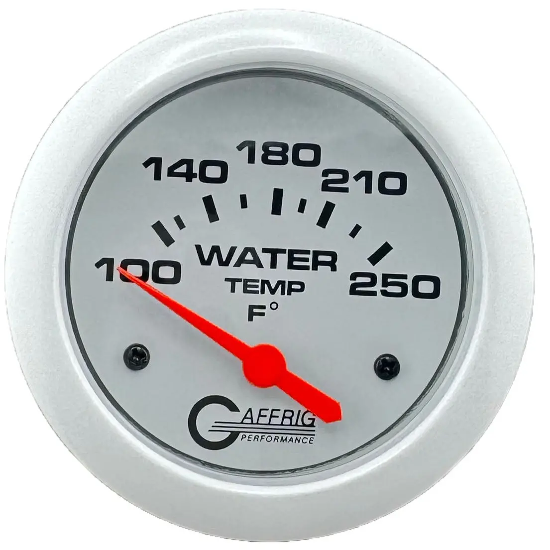 Gaffrig Part #13006 2 5/8 Inch Electric Water Temperature Marine Boat Gauge 100-250 F - W/Sender & Bushing Kit White 1