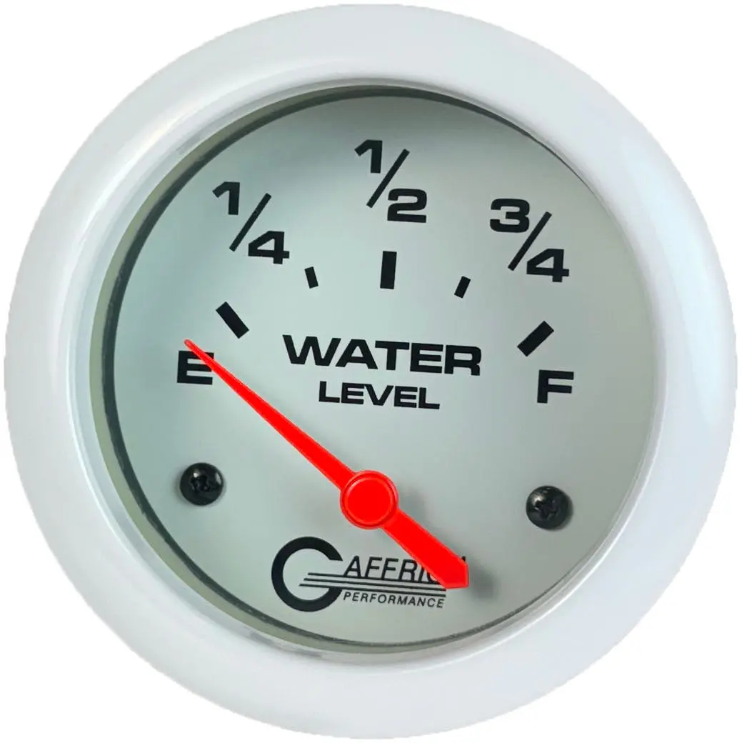 Gaffrig Part #13009 2 5/8 Inch Electric Water Level Marine Boat Gauge 240-33 Ohms White 1