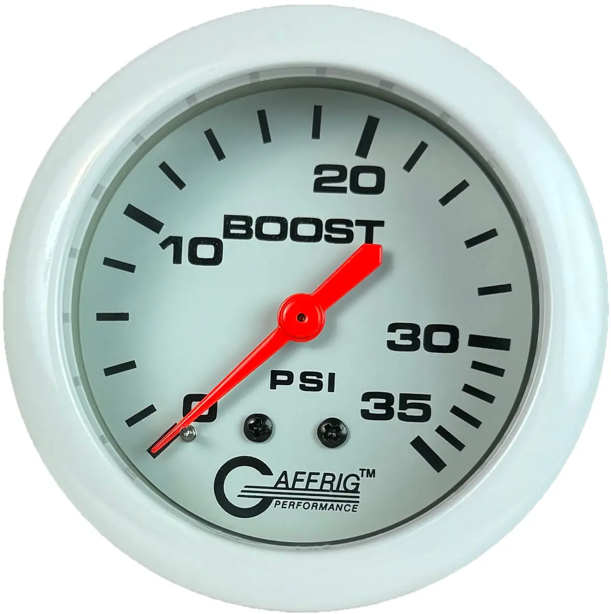 Gaffrig Part #13010 2 5/8 Inch Mechanical Boost Marine Boat Gauge 0-35 Psi White 1