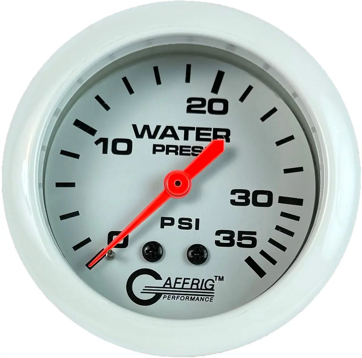 Gaffrig Part #13014 2 5/8 Inch Mechanical Water Pressure Marine Boat Gauge 0-35 Psi White 1