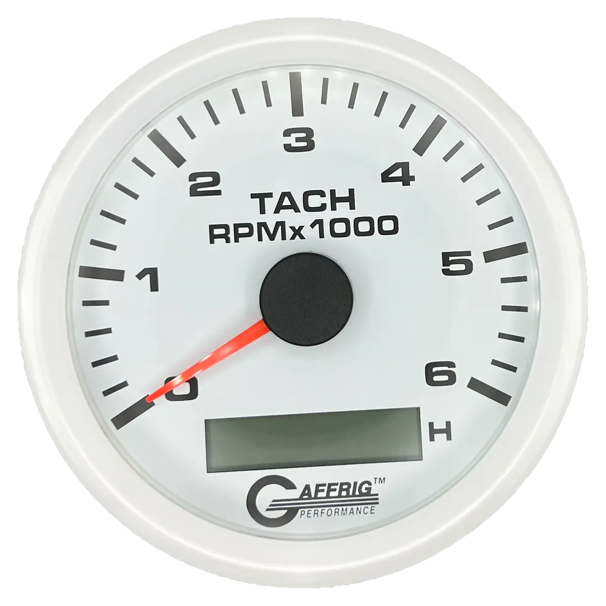 Gaffrig Part #184758 3 3/8 Inch Electric Tach/Hour Meter Marine Boat Gauge 0-6000 Rpm White 13
