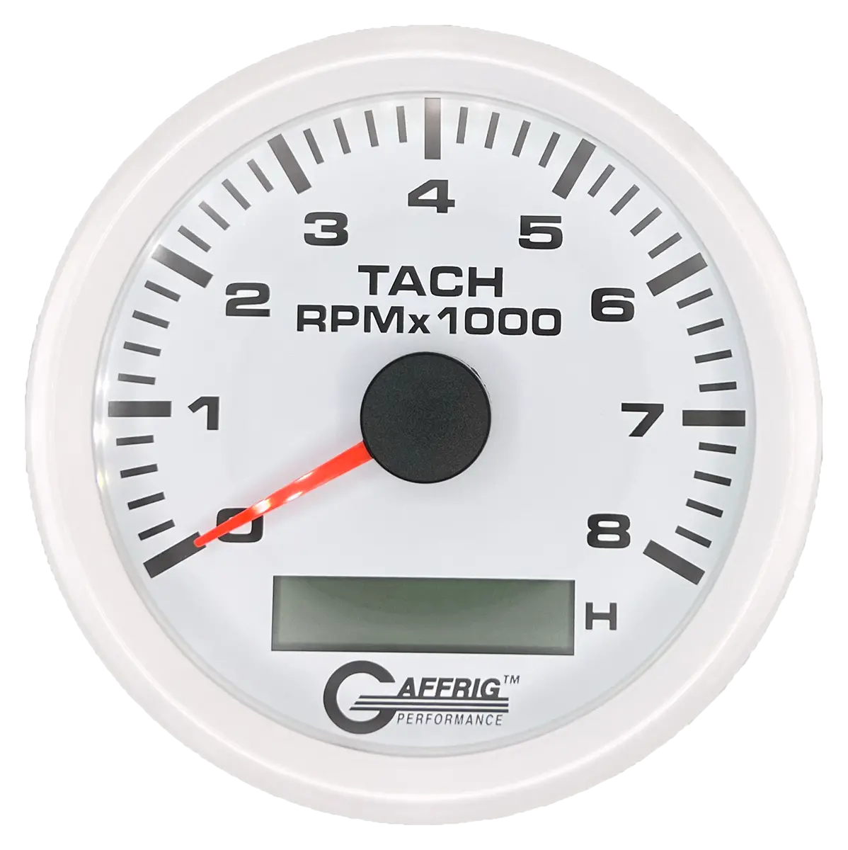 Gaffrig Part #184760 3 3/8 Inch Electric Tach/Hour Meter Marine Boat Gauge 0-8000 Rpm White 13