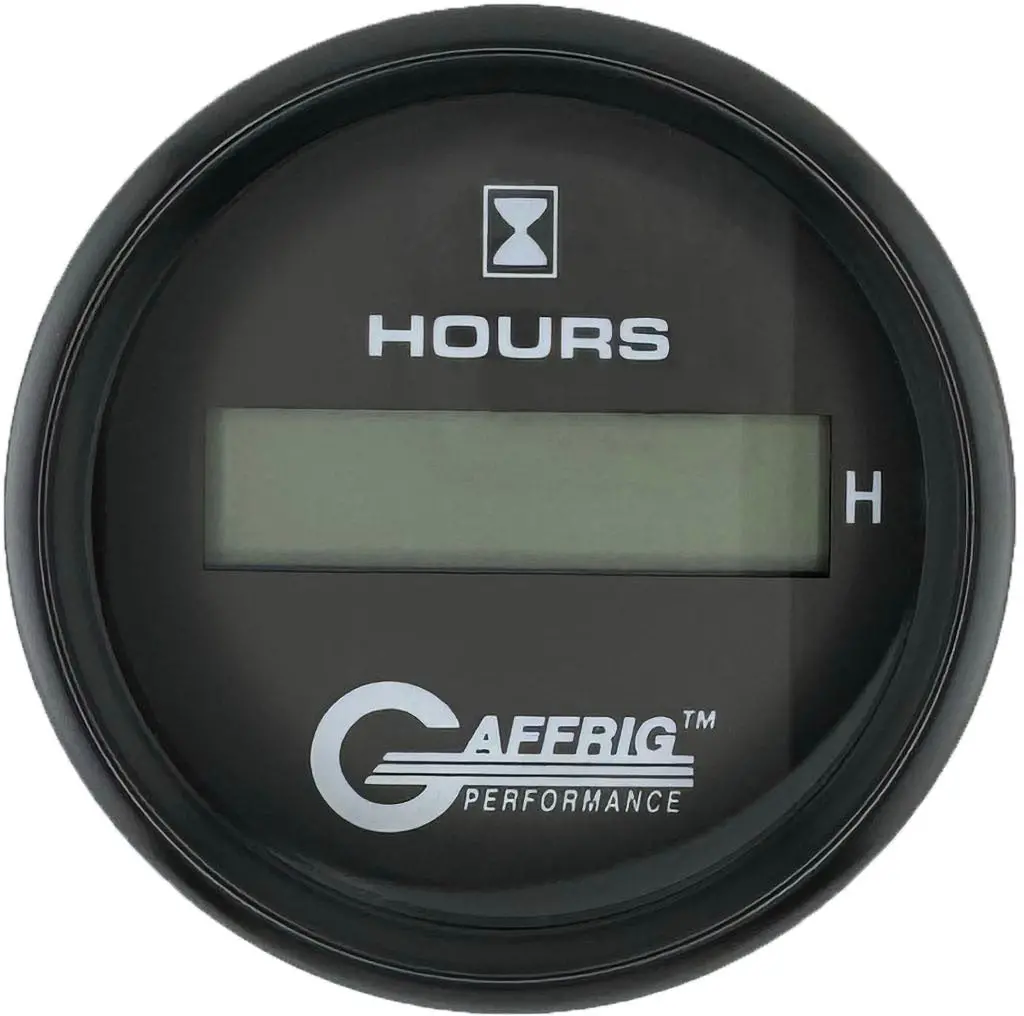 Gaffrig Part #185010 2 Inch Electric Engine Hour Meter Marine Boat Gauge Black 9