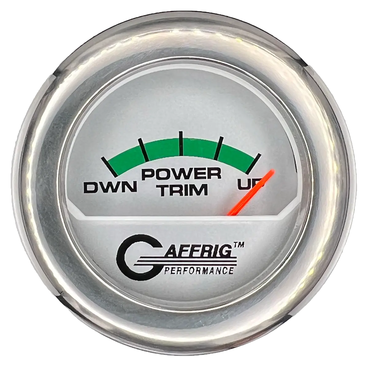 Gaffrig Part #195826 2 Inch Electric Trim Meter Mercury Marine Boat Gauge Platinum 17