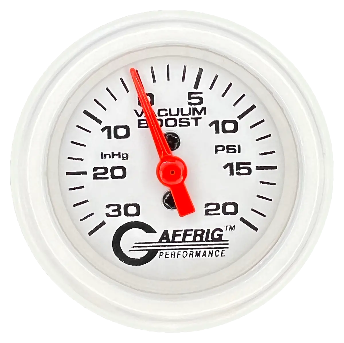 Gaffrig Part #196518 2 Inch Mechanical Vacuum Boost Marine Boat Gauge 0-30Hg/Boost 0-20 Psi- White 13