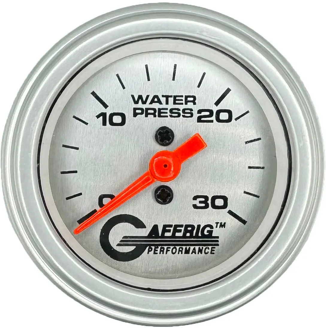 Gaffrig Part #196822 2 Inch Mechanical Water Pressure Marine Boat Gauge 0-30 Psi Platinum 18