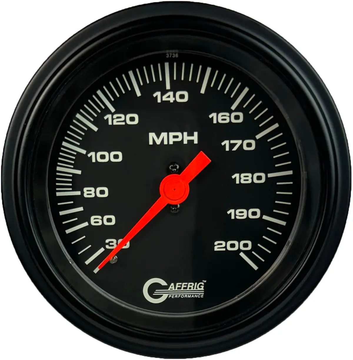 Gaffrig Part #4034 3 3/8 Inch Mechanical Dry Speedometer Marine Boat Gauge 200 Mph Kit Black 9