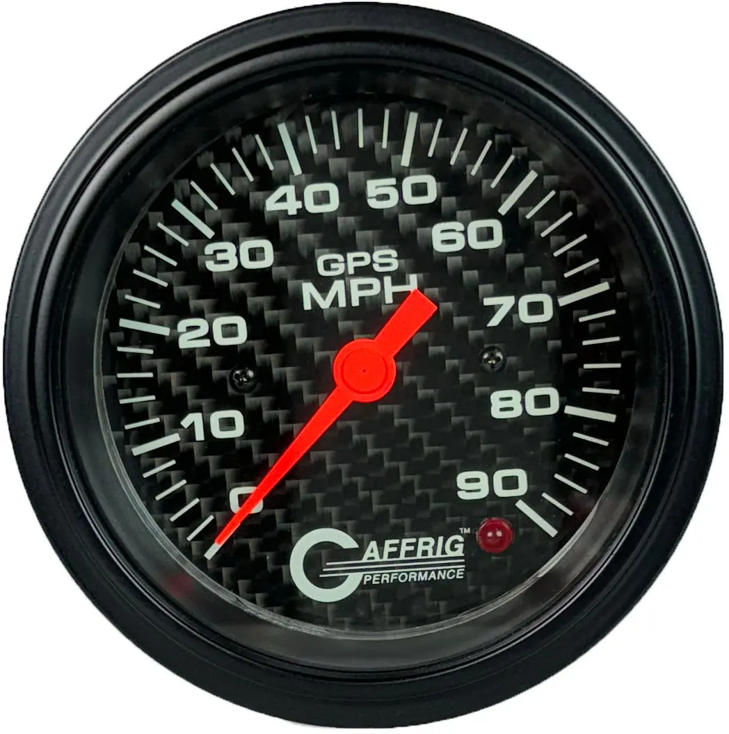 Gaffrig Part #4053 3 3/8 Inch Gps Analog 90 Mph Speedometer Marine Boat Gauge Head Only Carbon Fiber 9