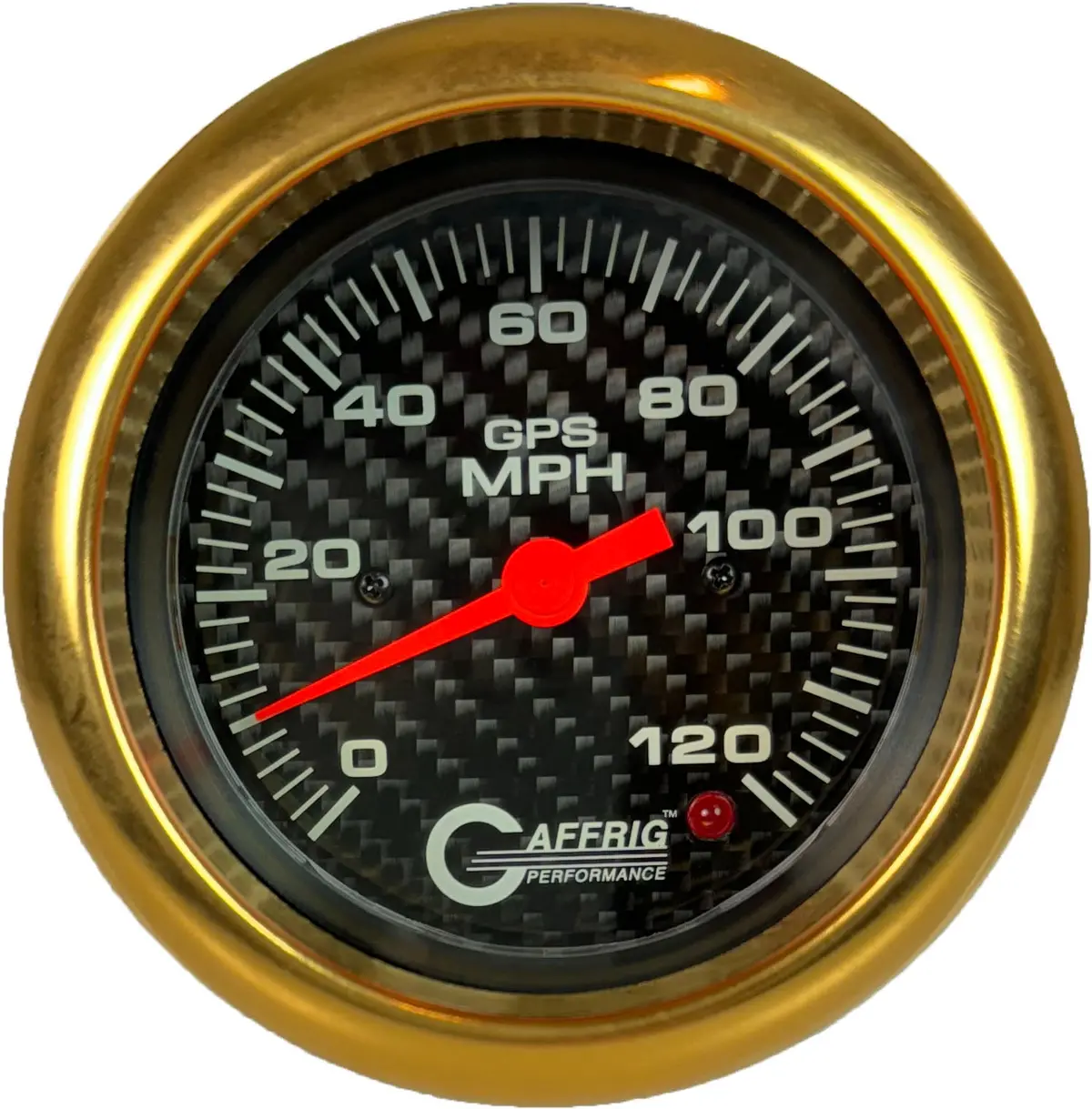 Gaffrig Part #4055 3 3/8 Inch Gps Analog 120 Mph Speedometer Marine Boat Gauge Head Only Carbon Fiber 18