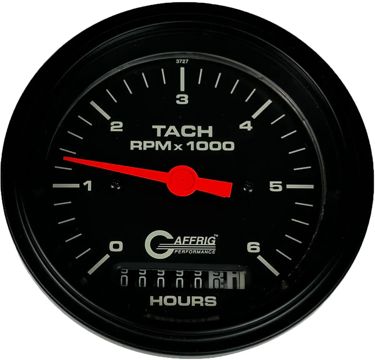 Gaffrig Part #4258 3 3/8 Inch Electric Tach/Hour Meter Marine Boat Gauge 0-6000 Rpm Black 9