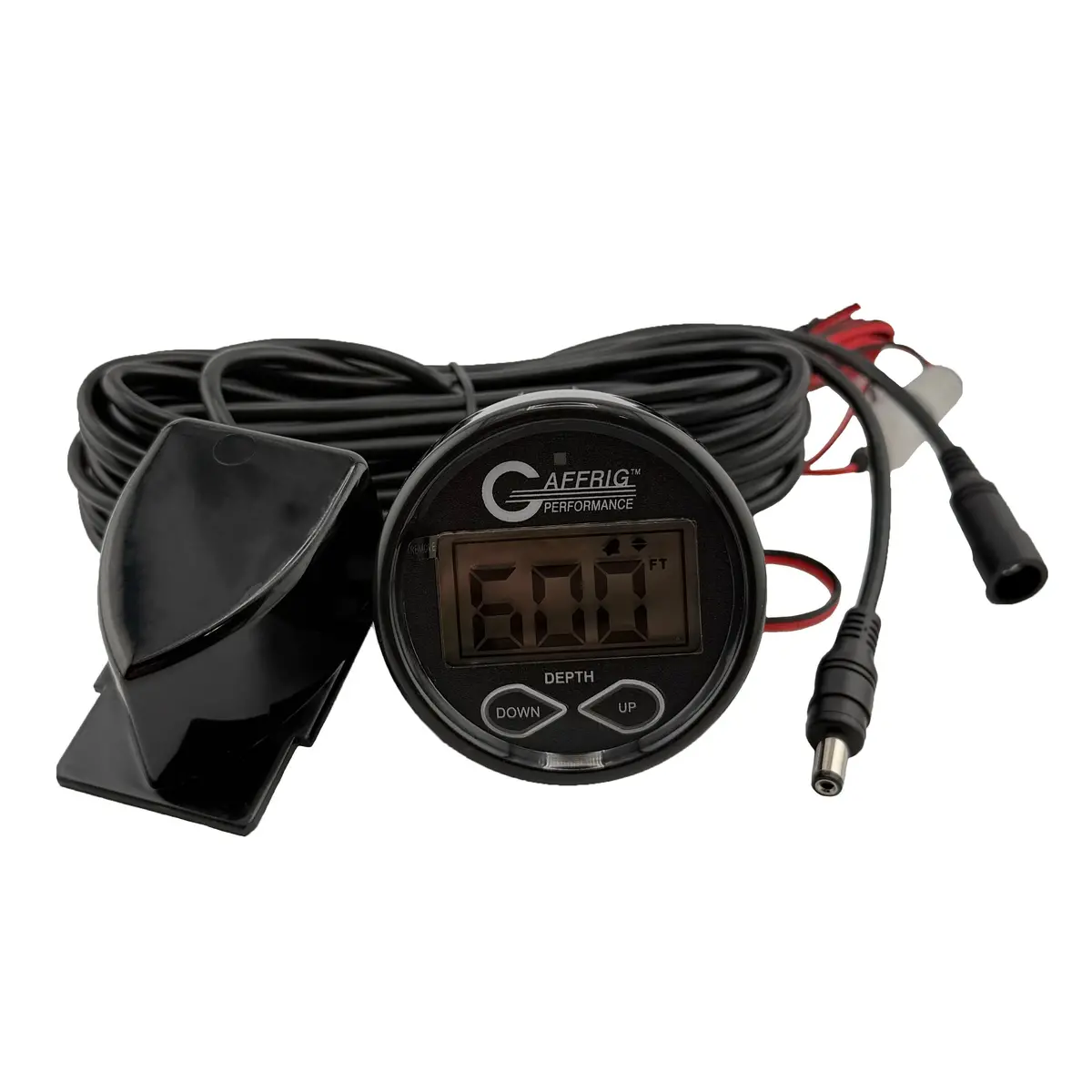 Gaffrig Part #5003 2 Inch High Performance Digital Depth Sounder Marine Boat Gauge Kit Black W/Alarm - Black 1