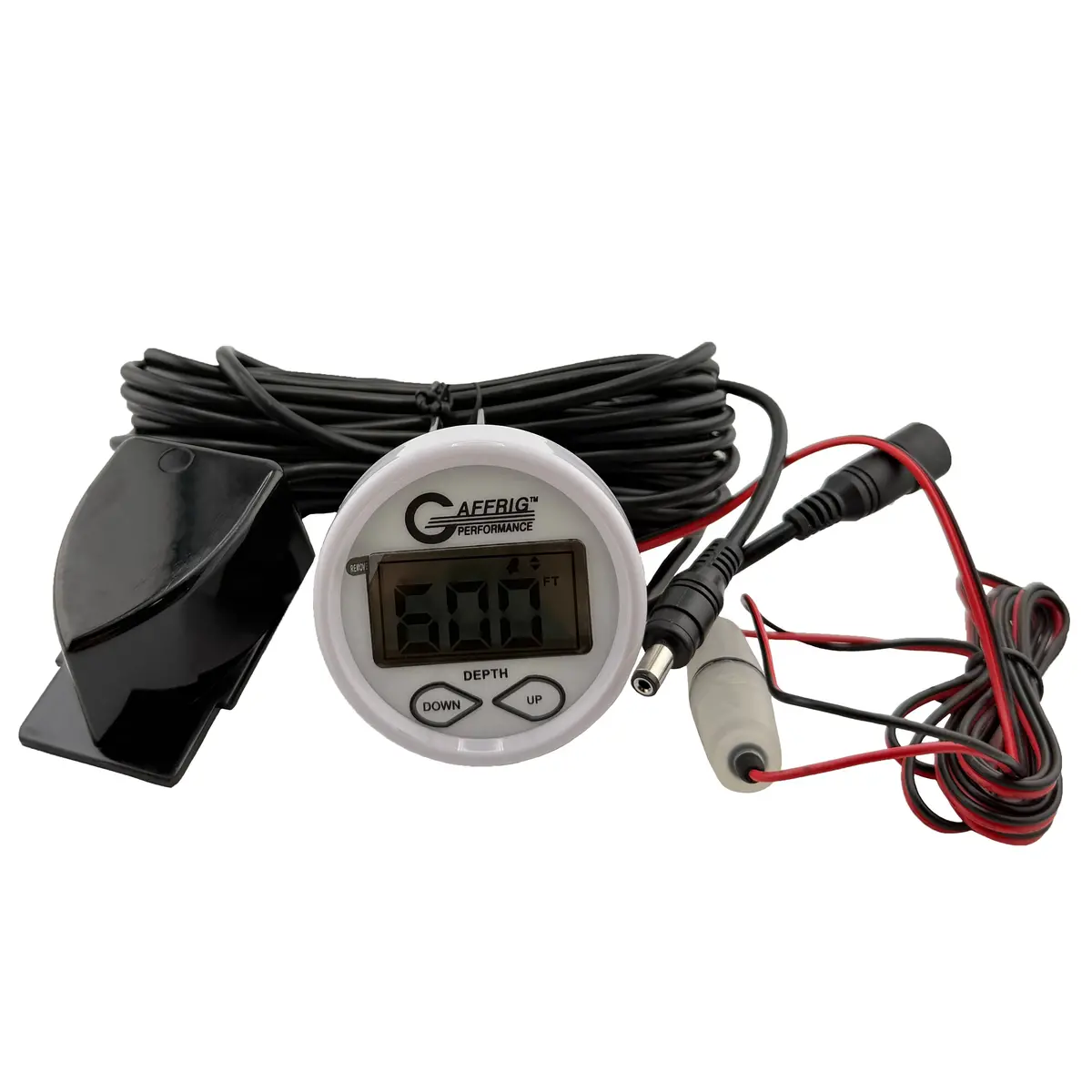 Gaffrig Part #5005 2 Inch High Performance Digital Depth Sounder Marine Boat Gauge Kit White W/Alarm - White 1