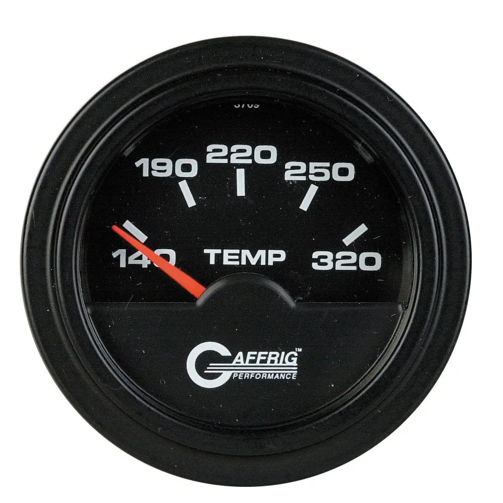 Gaffrig Part #5030 2 Inch Electric Transmission Oil Temperature Marine Boat Gauge 140-320 F Black 9