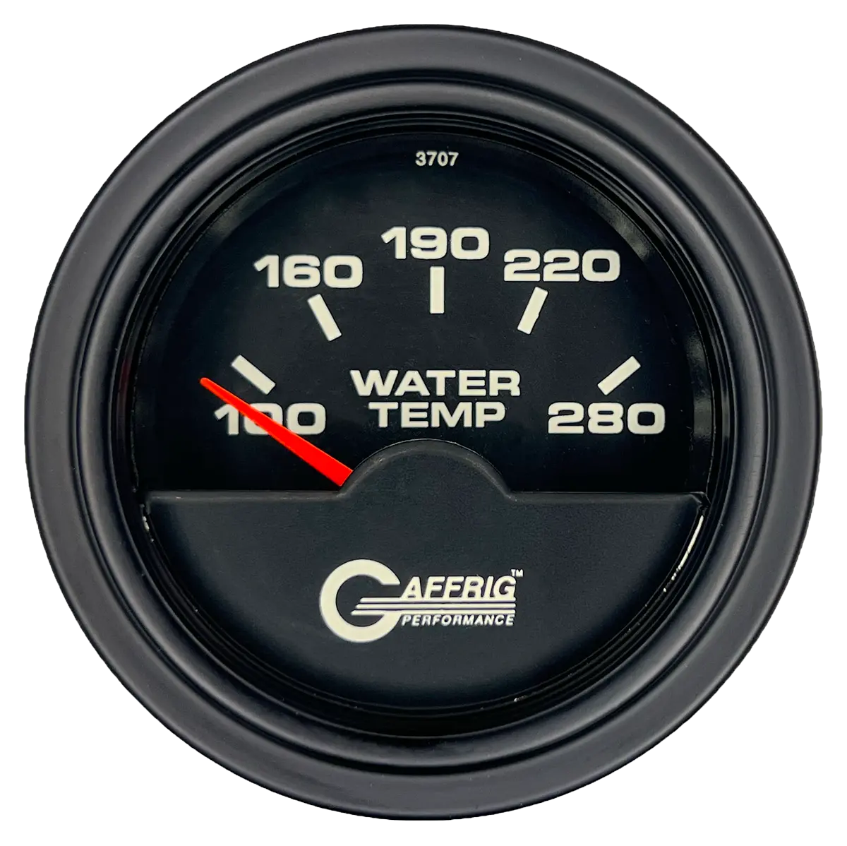 Gaffrig Part #5042 2 Inch Electric High Water Temperature Marine Boat Gauge 100-280 F Black 9
