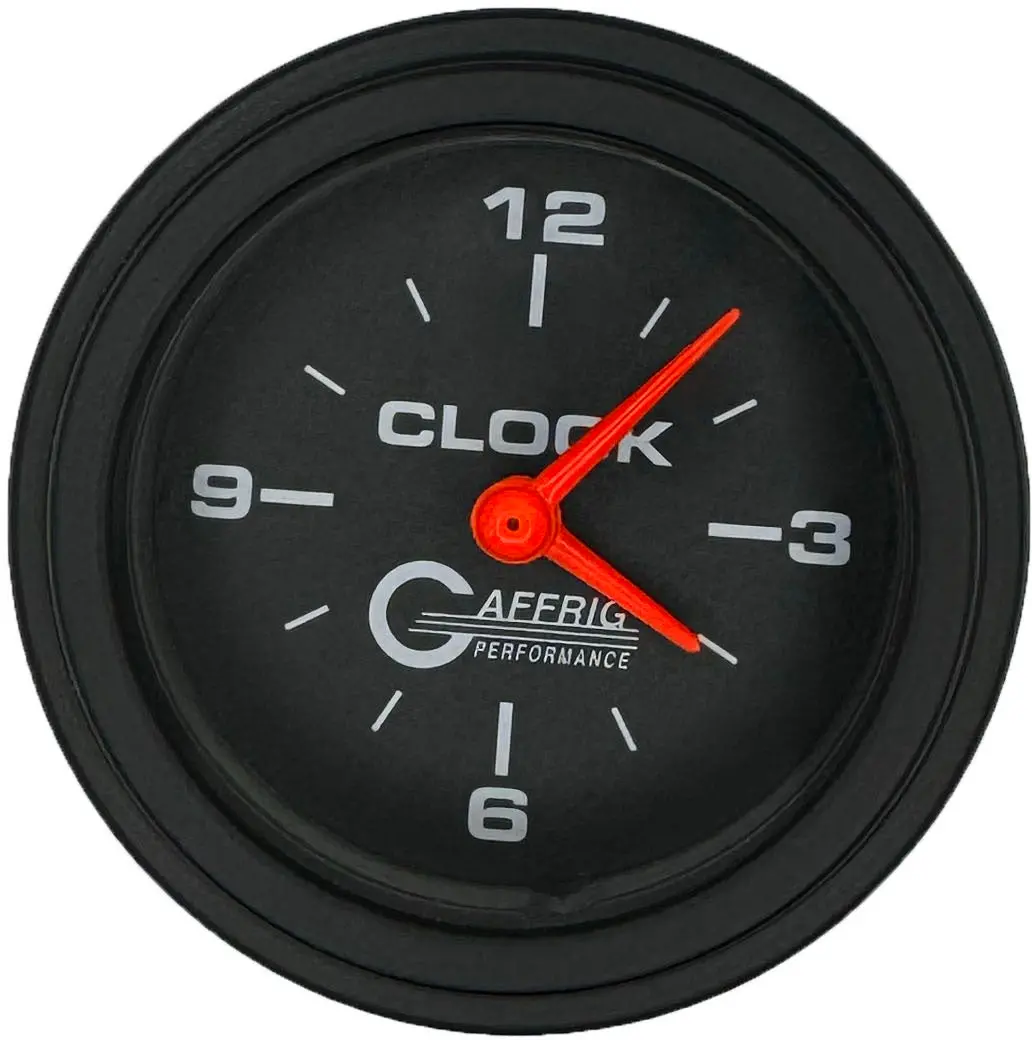 Gaffrig Part #5054 2 Inch Electric Clock Marine Boat Gauge Black 9