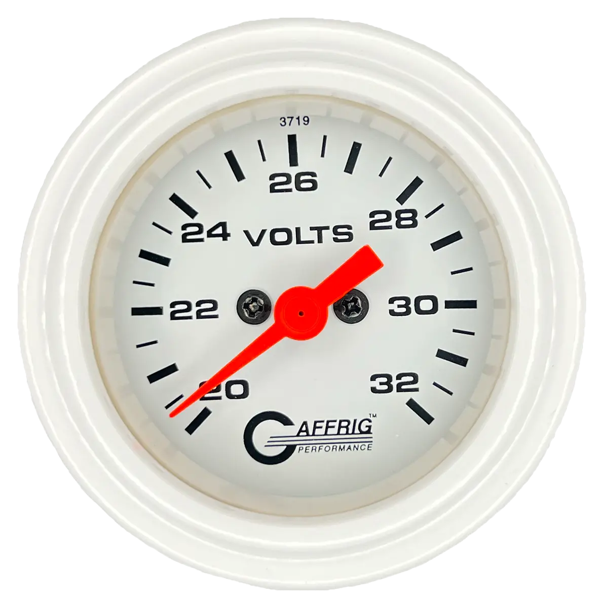 Gaffrig Part #5538 2 Inch Electric Voltmeter Marine Boat Gauge 16-32 Volt White 13
