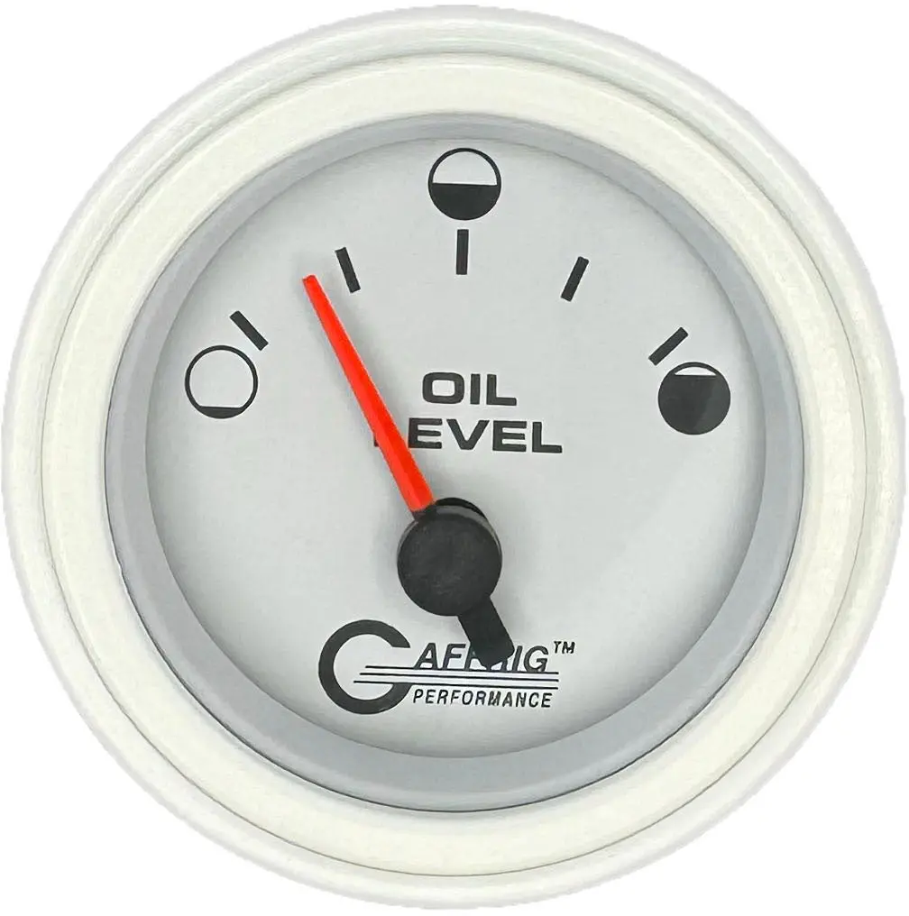 Gaffrig Part #5556 2 Inch Electric Oil Level Marine Boat Gauge White 13