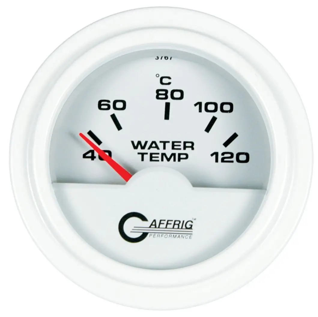 Gaffrig Part #5876 2 Inch International Electric Water Temperature Marine Boat Gauge 40-120 C White 13