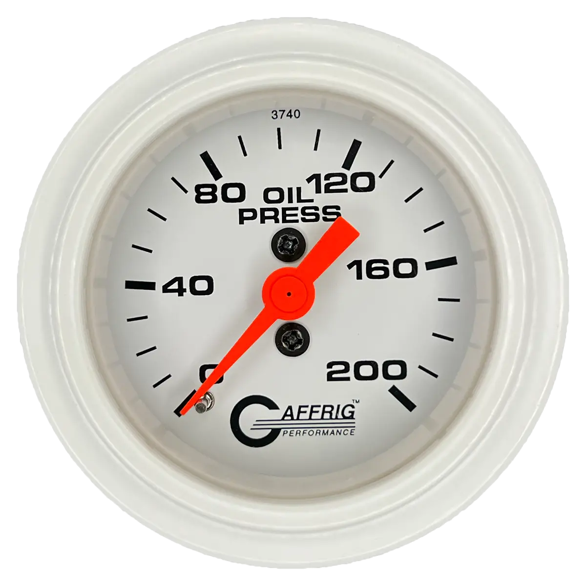 Gaffrig Part #6514 2 Inch Mechanical Oil Pressure Marine Boat Gauge 0-200 Psi White 13