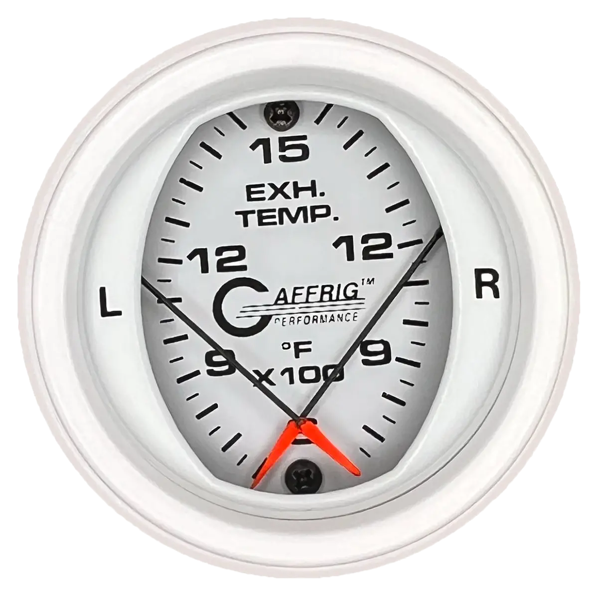 Gaffrig Part #6524 2 Inch Mechanical Dual Pyrometer Marine Boat Gauge 600 - 1600 F White 13