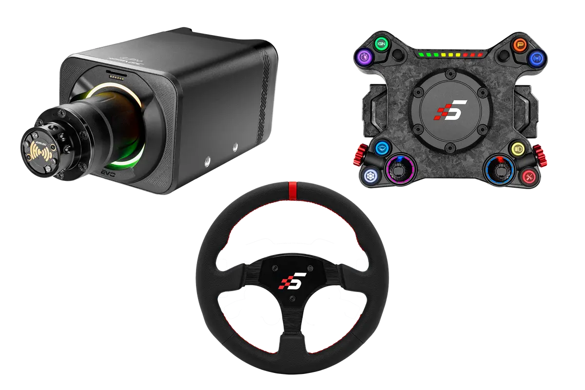 Simagic Neo X Hub With Alpha Evo Pro 18Nm Wheel Base And Leather Steering Wheel 1
