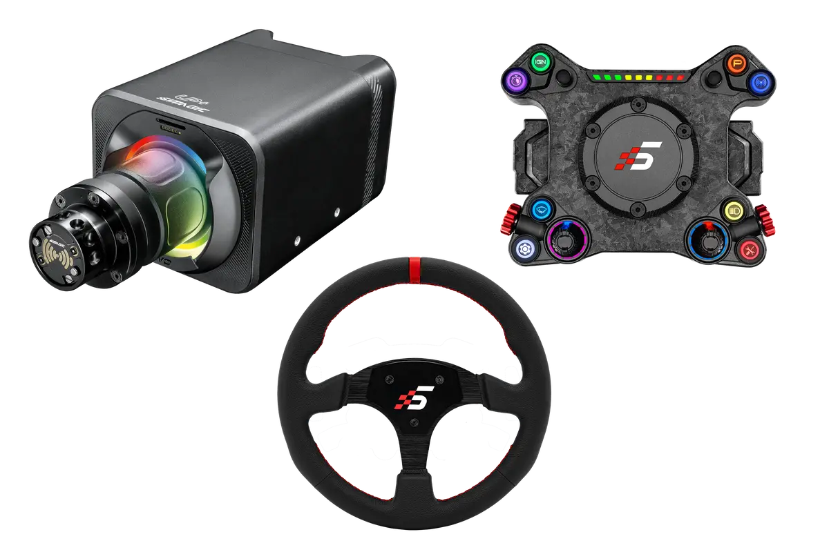 Simagic Neo X Hub With Alpha Evo Sport 9Nm Wheel Base And Leather Steering Wheel 1