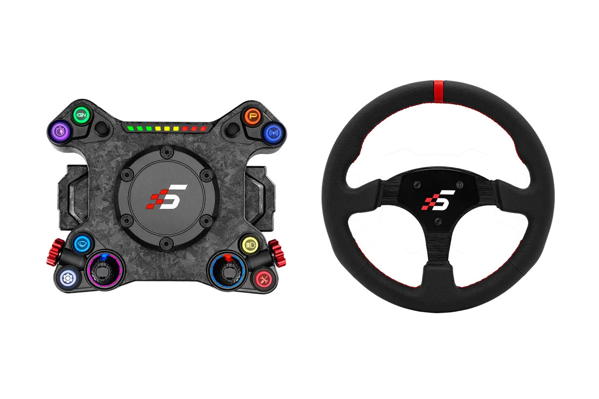 Simagic Neo X Hub With Leather Steering Wheel 1