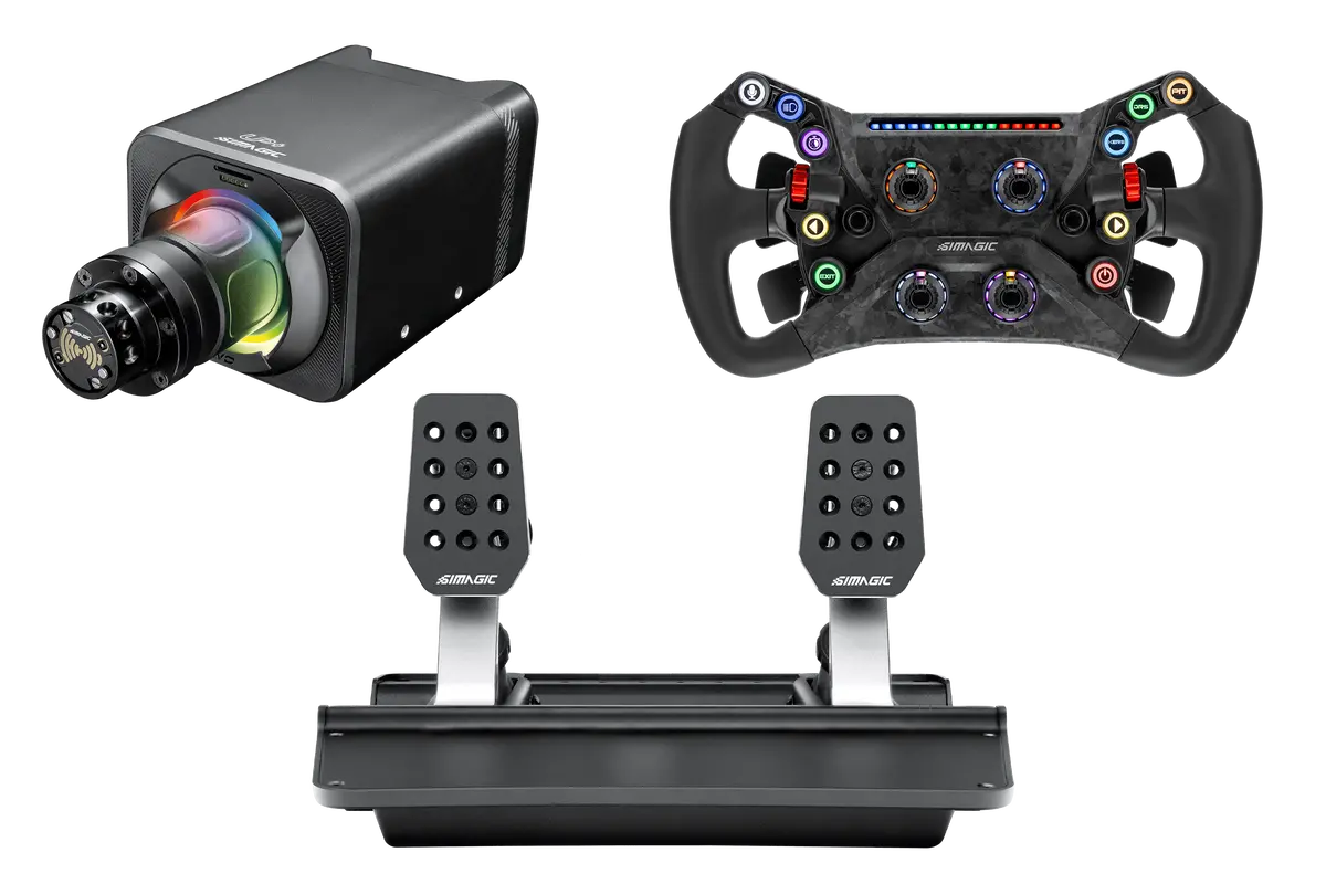 Simagic Gt Neo Hub With Alpha Evo Sport 9Nm Wheel Base & P500-2 Dual-Sensor 2-Pedal Set 1