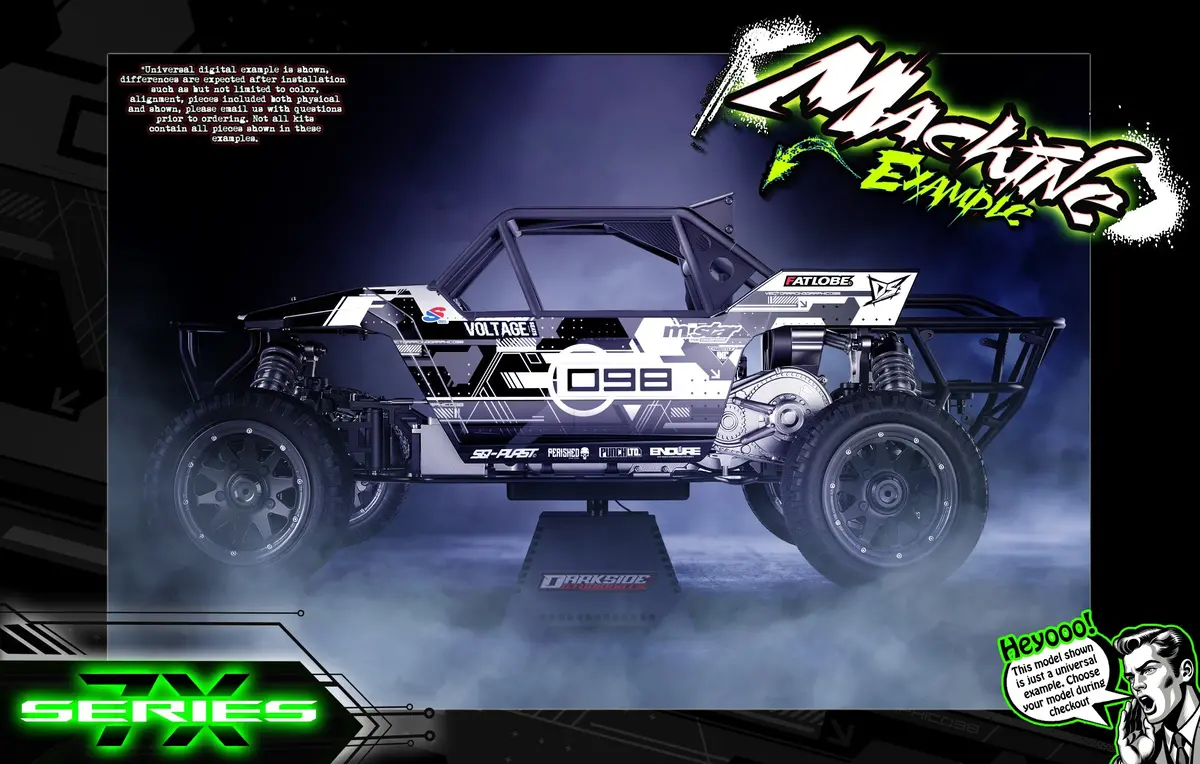 'Series 7X' Themed Wrap Fits Kraken Rc® | Sx5 Sidewinder | Tsk | Tsk-B | Vekta.5 | Vesla.5 1
