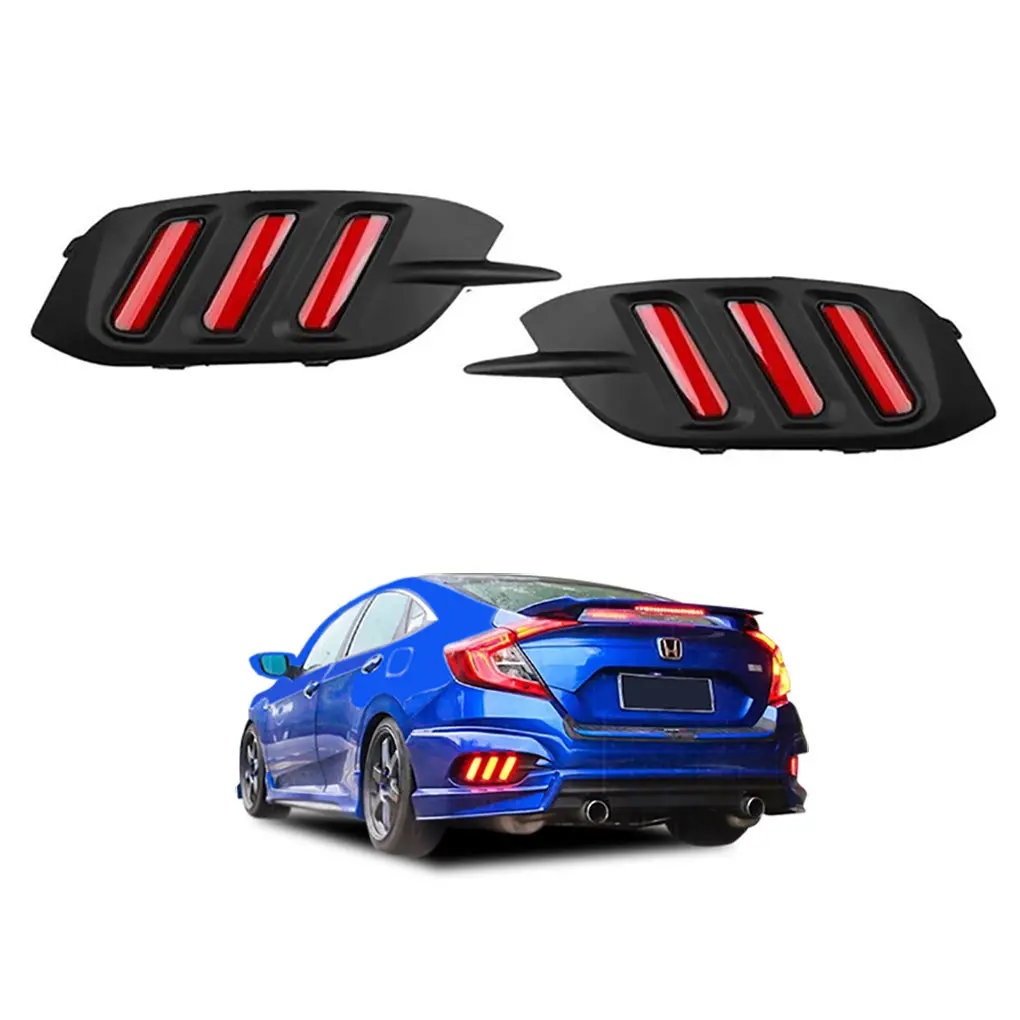 Honda Civic Rear Bumper Light 2016 - 2020 With 2 Functions 1