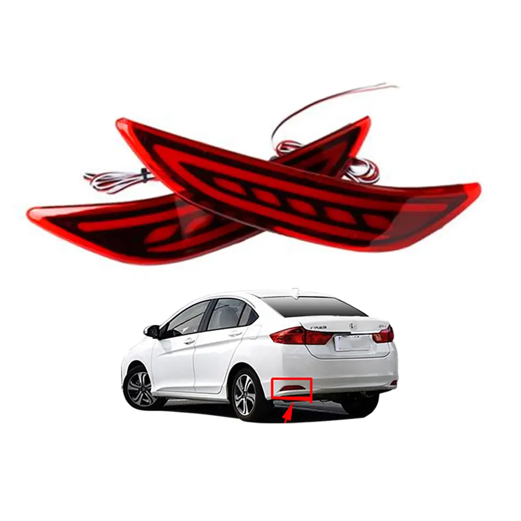 Honda City Rear Bumper Light Gm6 2014 2015 2016 With 2 Functions [ 1