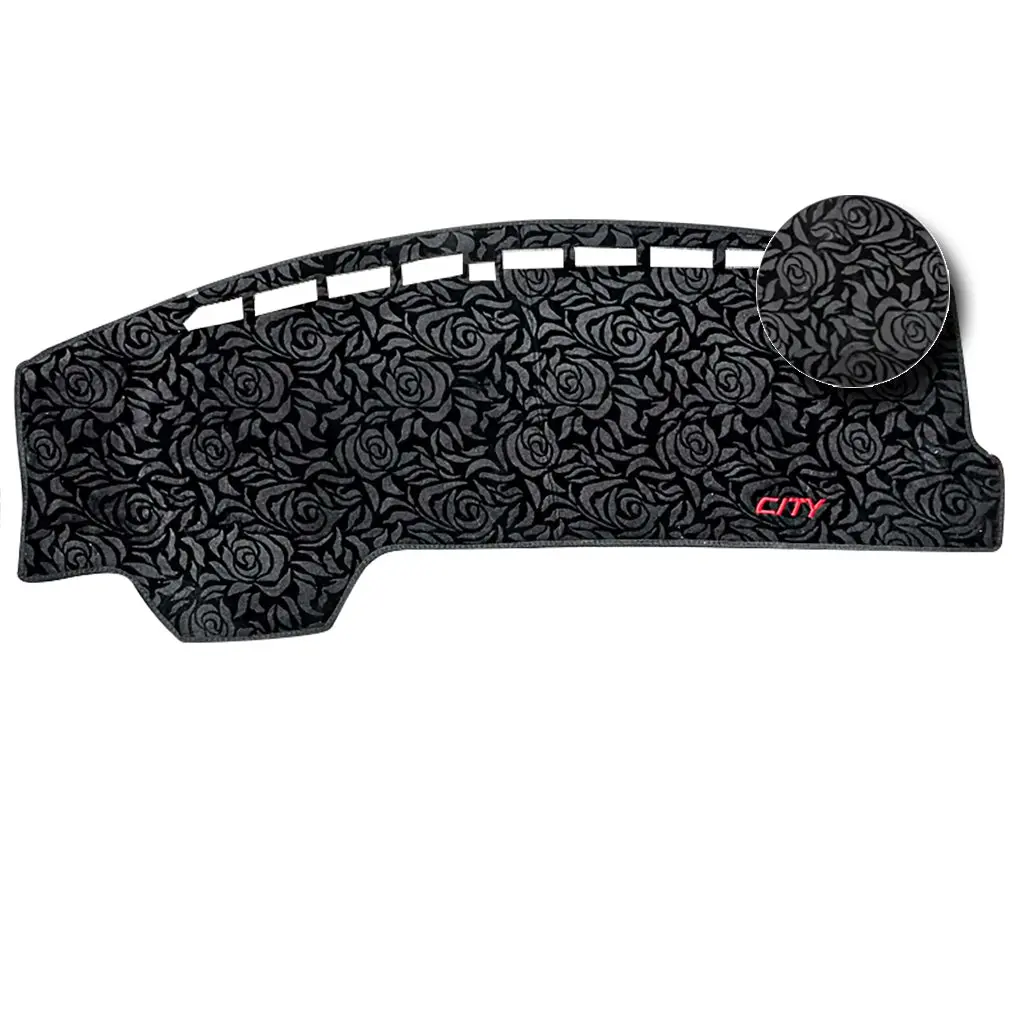 Dashboard Cover For Honda City 2014-2019 (Leatherette/Felt/Abstract Floral Material) 3