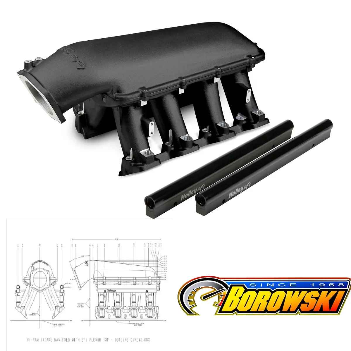 Holley Ls Hi-Ram Intake Manifold For 105Mm Gm Ls Throttle Body, Ls3 Or Ls7 3