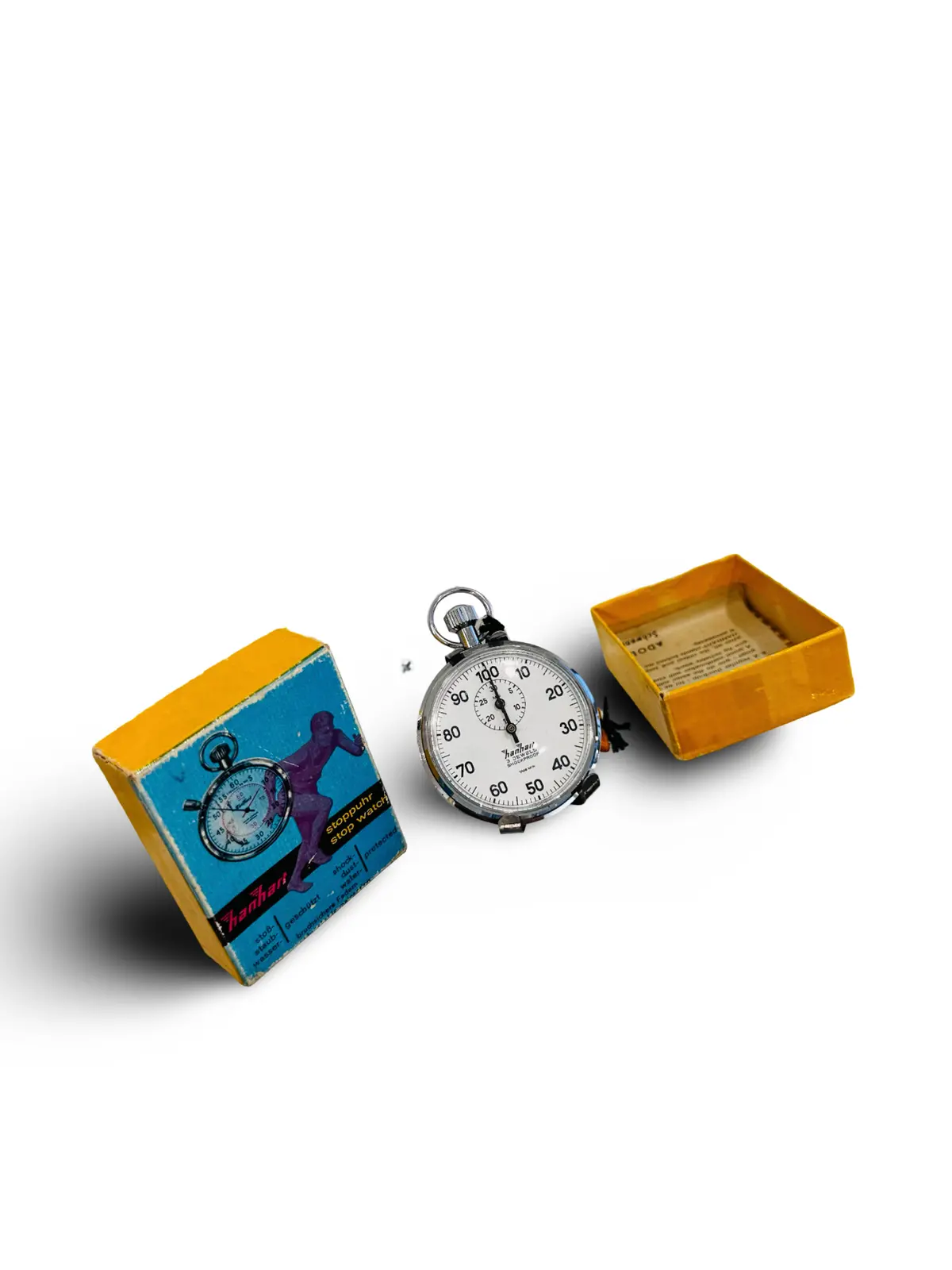 Hanhart Stopwatch 1/5 Sec 1/100 Min 3 Jewels Shockproof Antimagnetic 1
