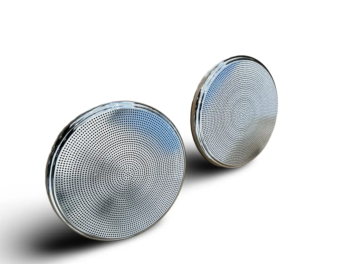 911 Front Speaker Covers In Aluminum. Must Be Installed With Factory Plastic 964 Part -# 91155567101 - Set 2