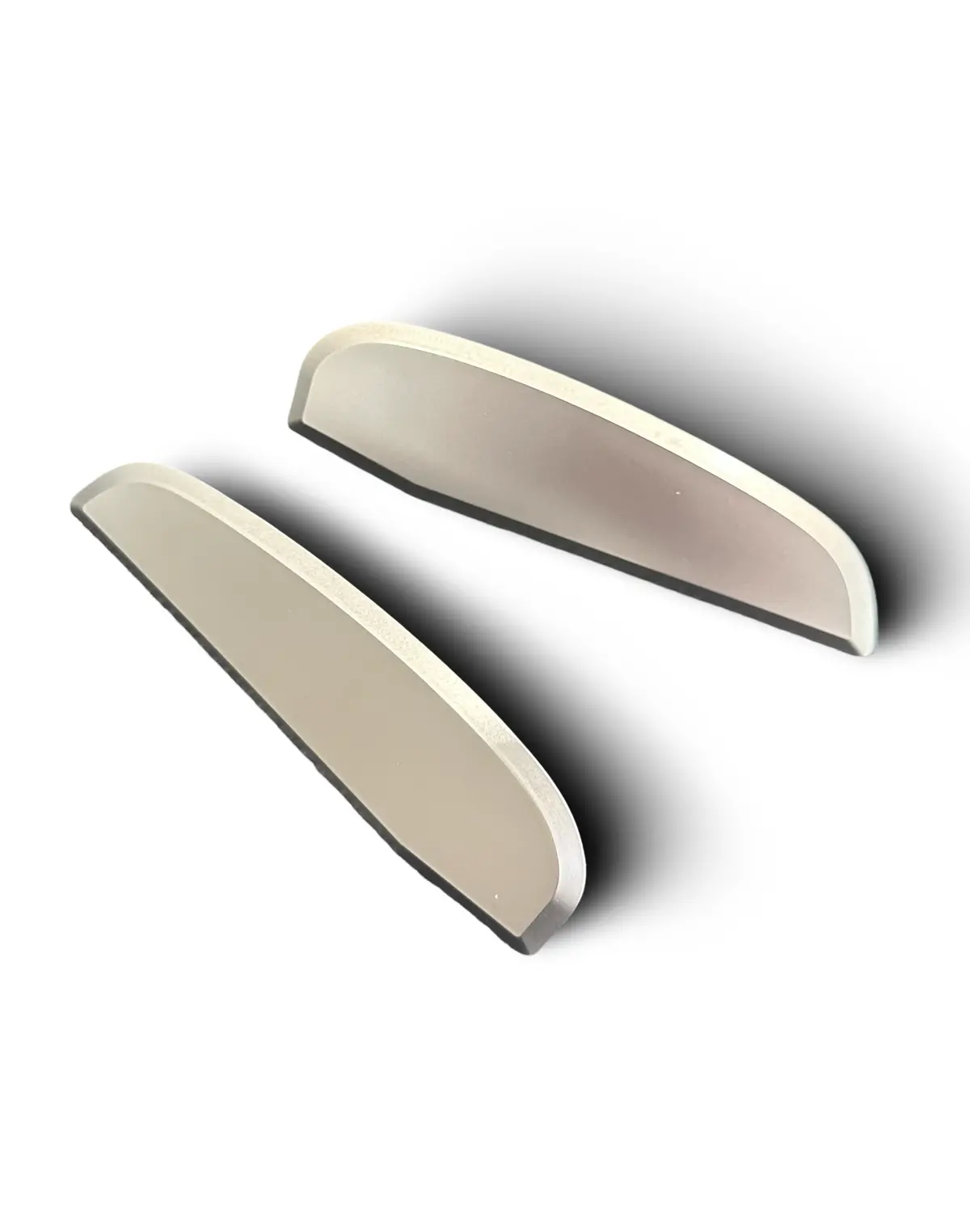 Set Of Top Dash Aluminum End Caps 964 And 993, Featuring A Satin Nickel Finish. 1