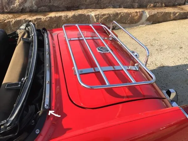 Spridget Convertible Top Rear Retaining Strip (1967-'80) 1