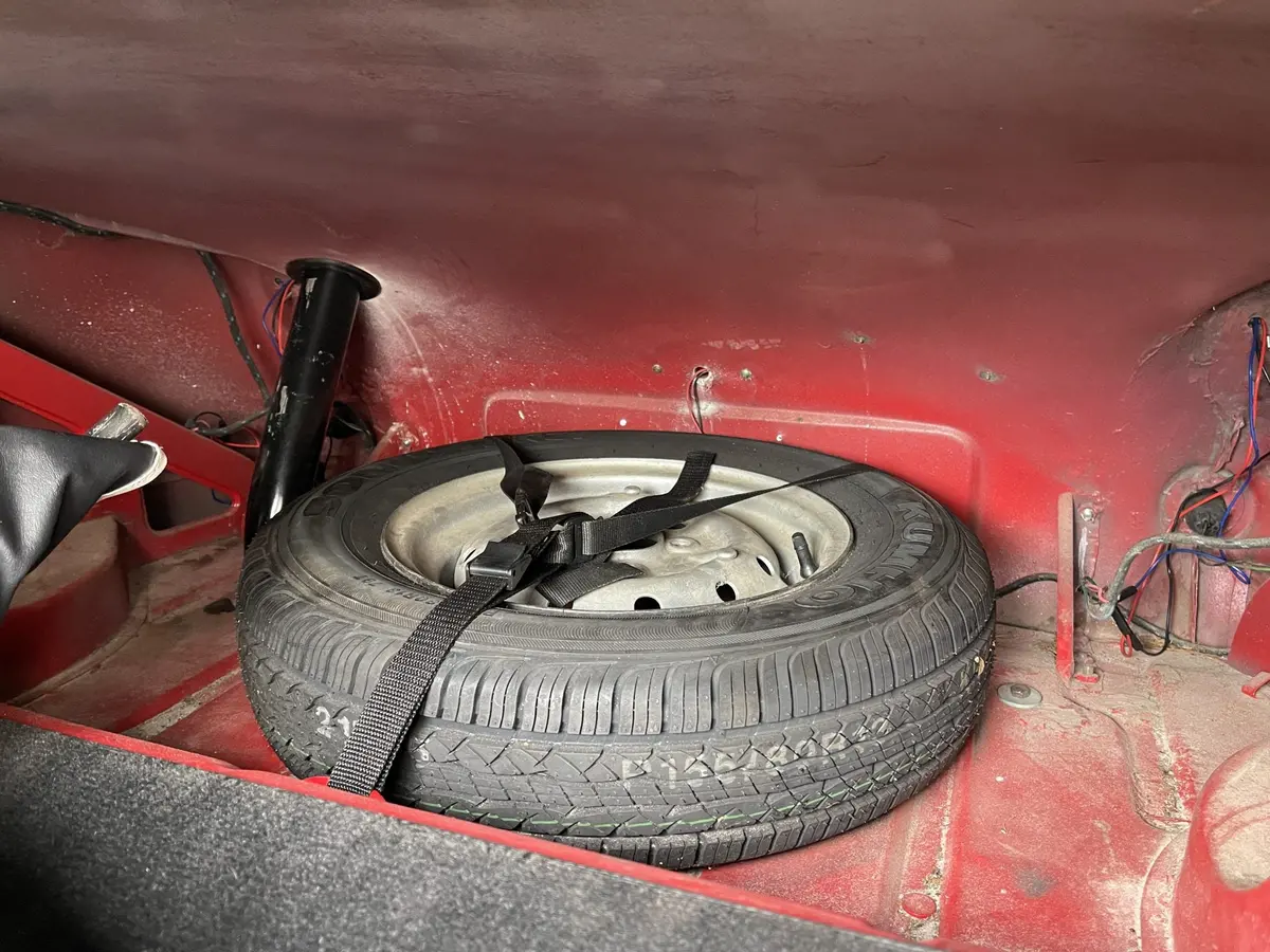 Trunk Spare Tire Hold Down Straps 1