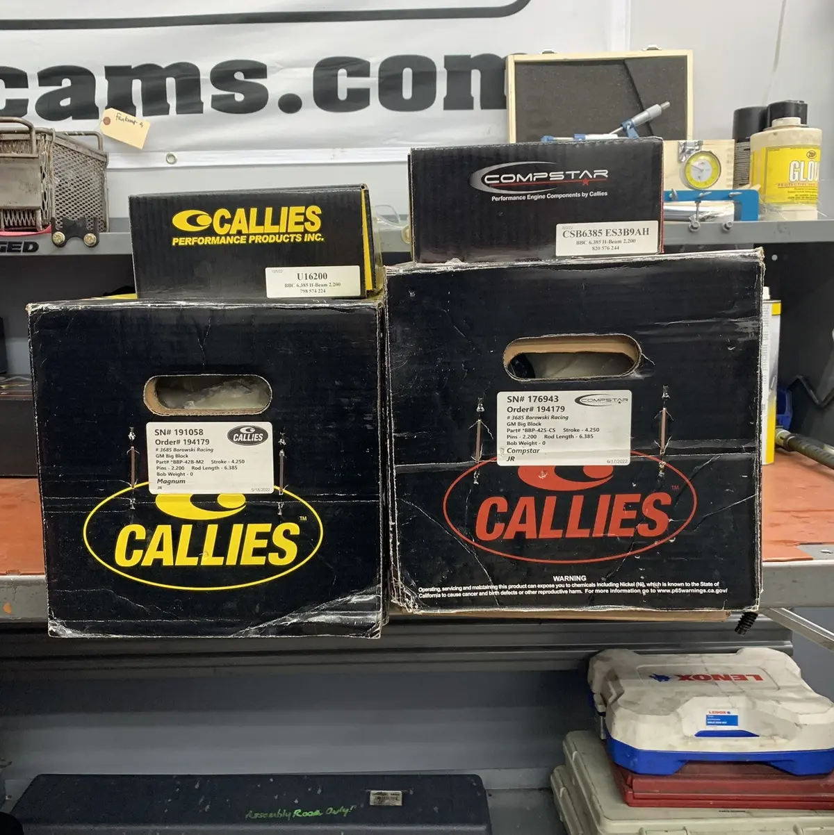 555Ci Bbc Rotating Assembly - Callies Crank & Rods, Diamond Pistons 1