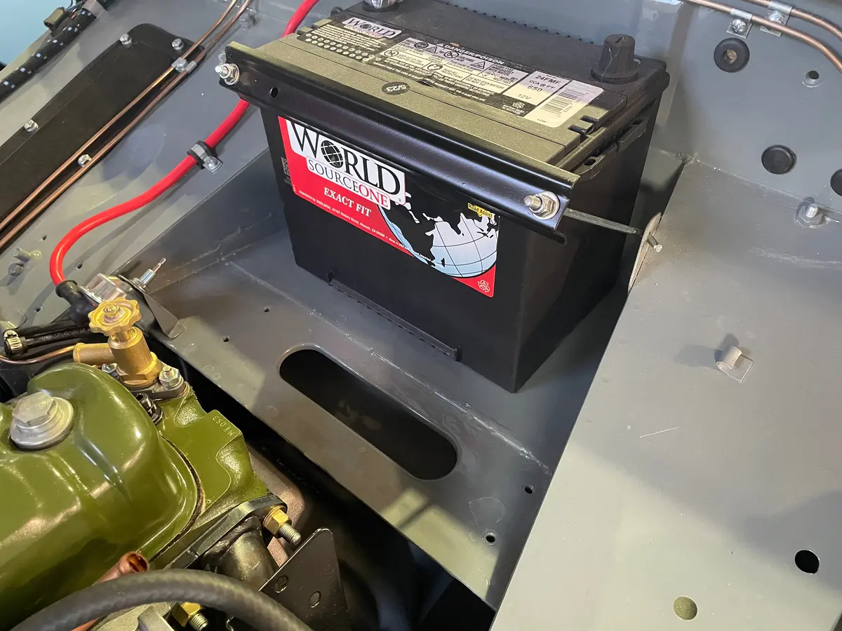 Battery Tray (Bugeye - 1962 With Pull Switch Bracket) 1