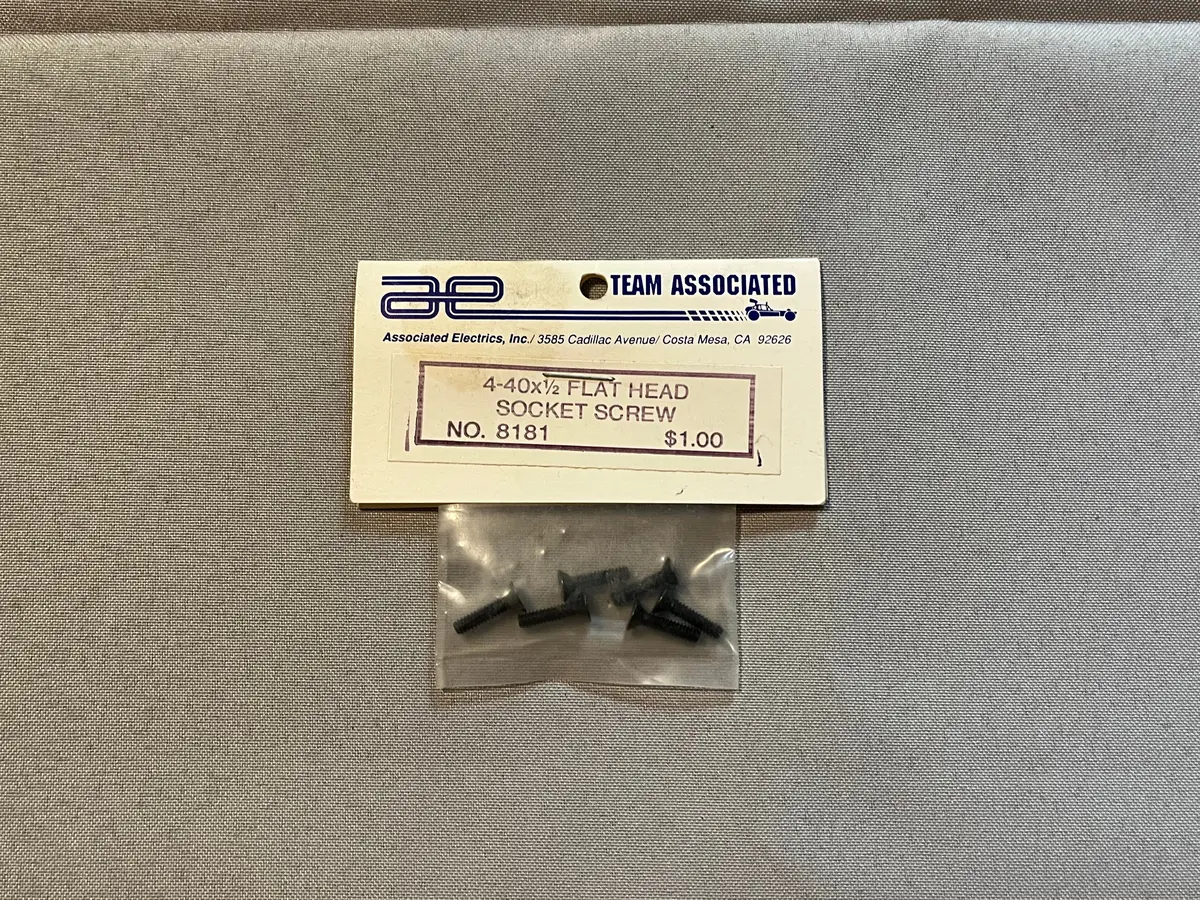 Team Associated 8181 4-40X1/2” Flat Head Socket Screw 1