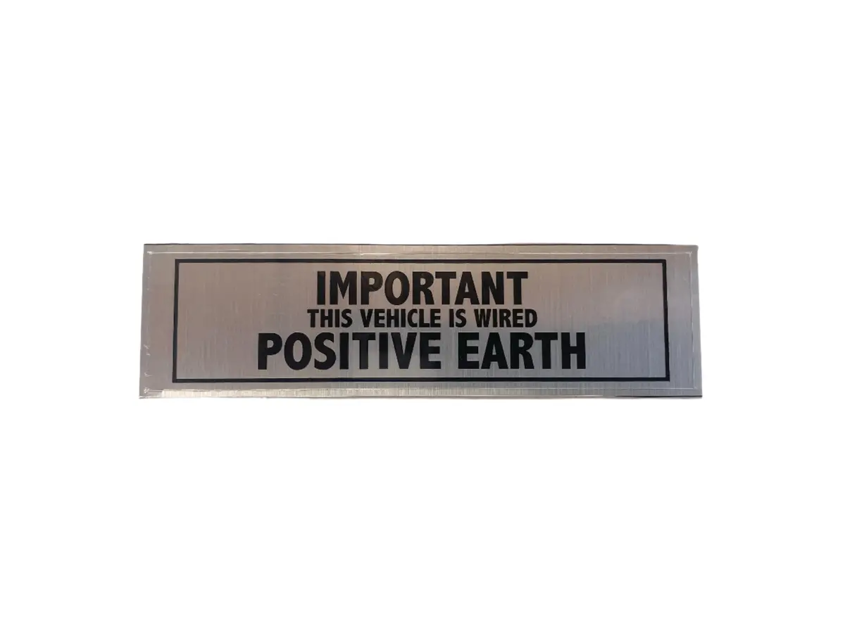 "Positive Earth" Label 1
