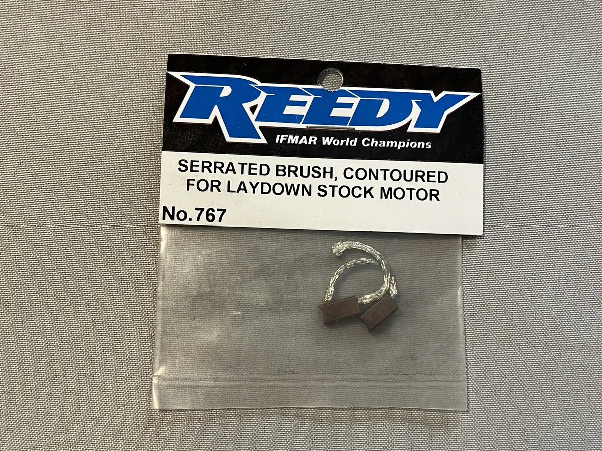 Reedy 767 Serrated Brushes, Contoured For Laydown Stock Motor 1
